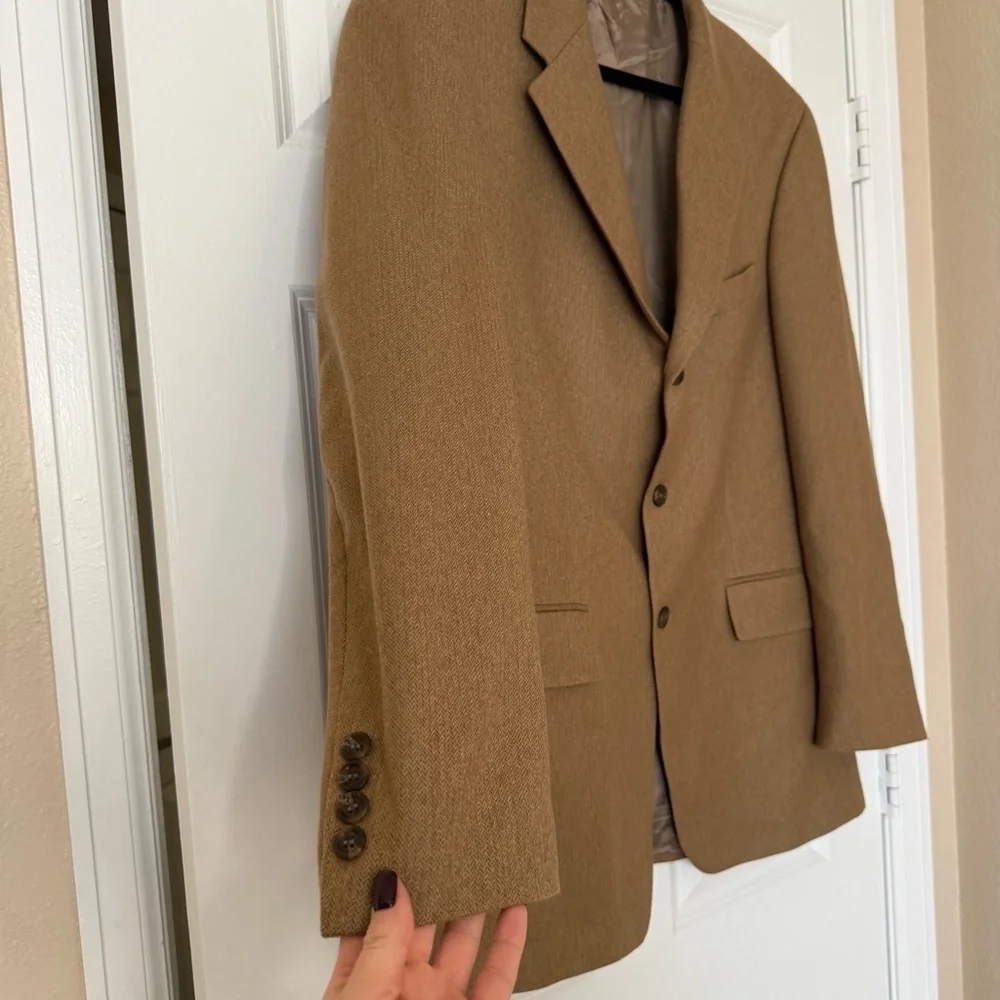 Vintage Polo Ralph Lauren Blazer Mens 44L Wool Camel color
